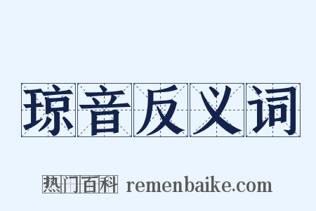 琼音反义词是什么意思的图片